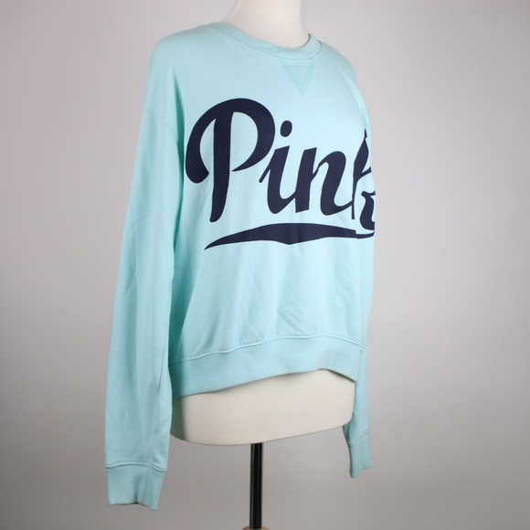 VICTORIA’S SECRET Teal Crewneck Sweatshirt MEDIUM - Picture 3 of 6